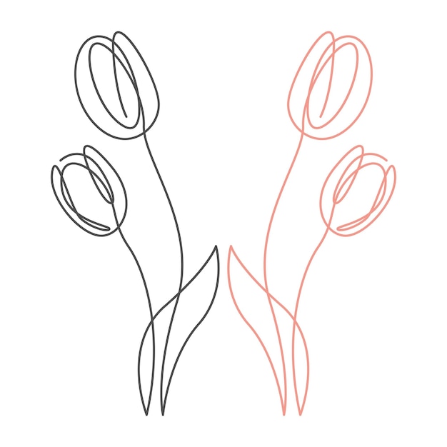 Vector tulip icon design vector