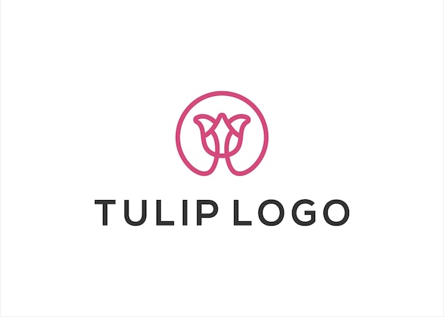 Tulip logo design vector illustration