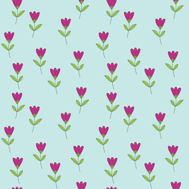 TULIP ROSE TRENDY SEAMLESS PATTERN IN EDITABLE VECTOR FILE