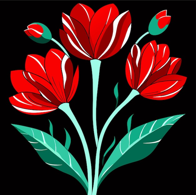 Vector tulips flower