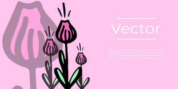 Vector tulp bloem schoonheid vectorillustratie