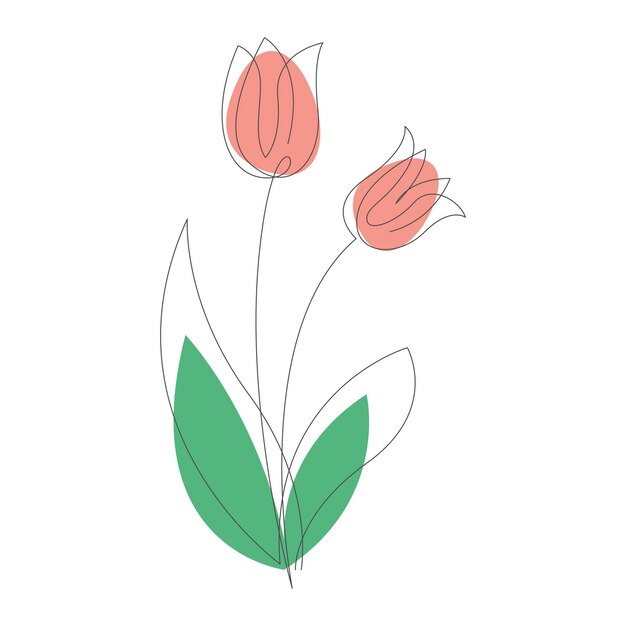 Tulp pictogram ontwerp vector