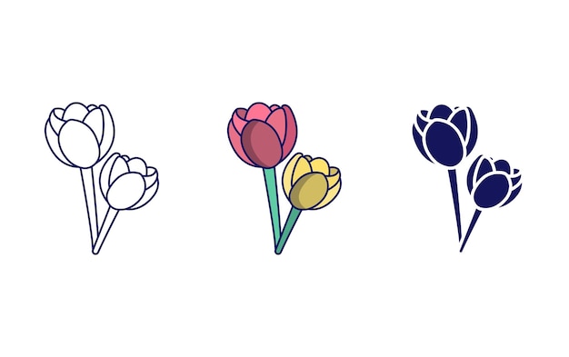 Tulpen vector icoon