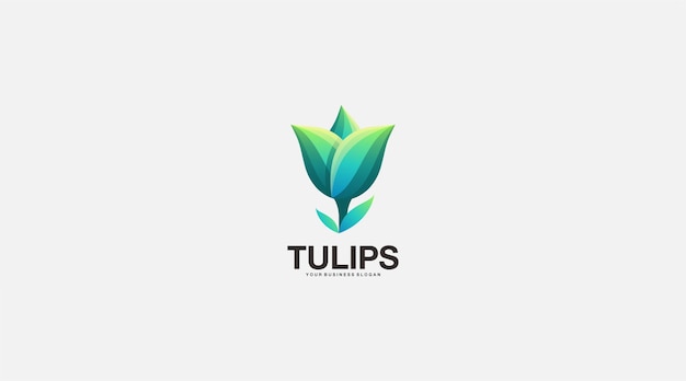 Tulpen vector logo ontwerp illustratie symbool