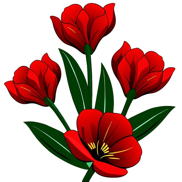 Vector tulpenbloem