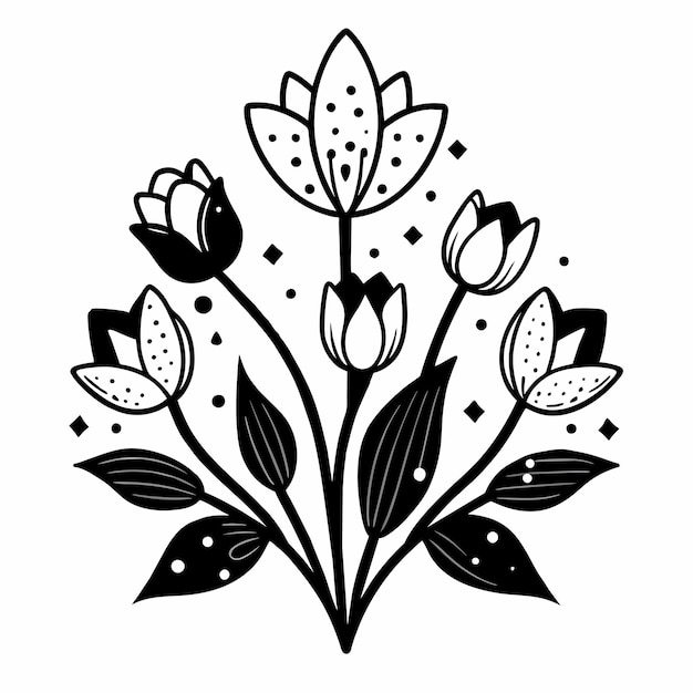 Tulpenbloemen vector illustratie