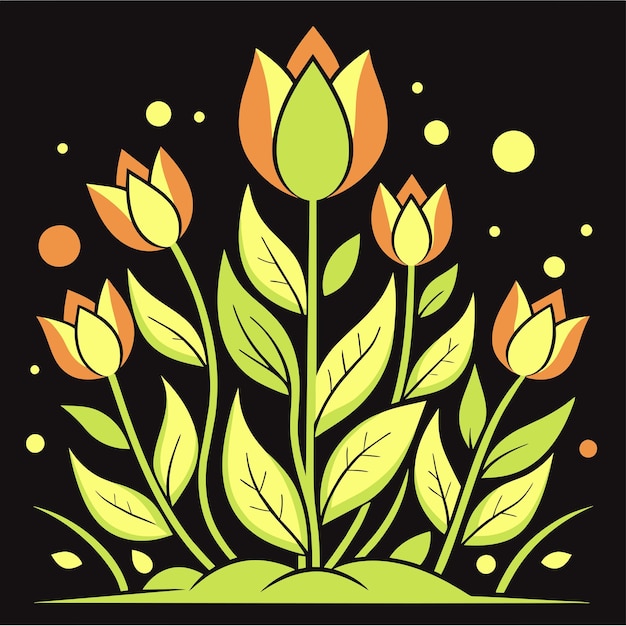 Tulpenbloemen vector illustratie