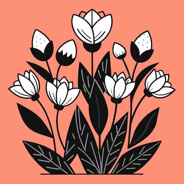 Tulpenbloemen vector illustratie