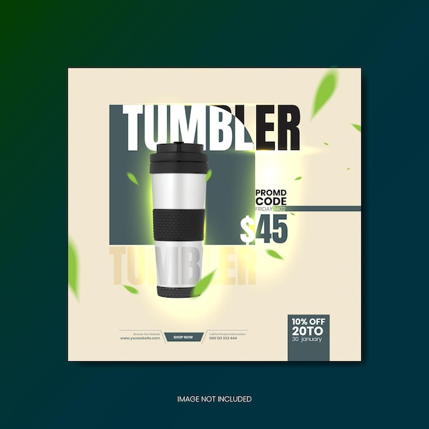 Tumbler Social Post Design Minimal Style
