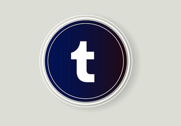 Tumblr-pictogram gedrukt op papier Tumblr is een online sociale netwerkdienst