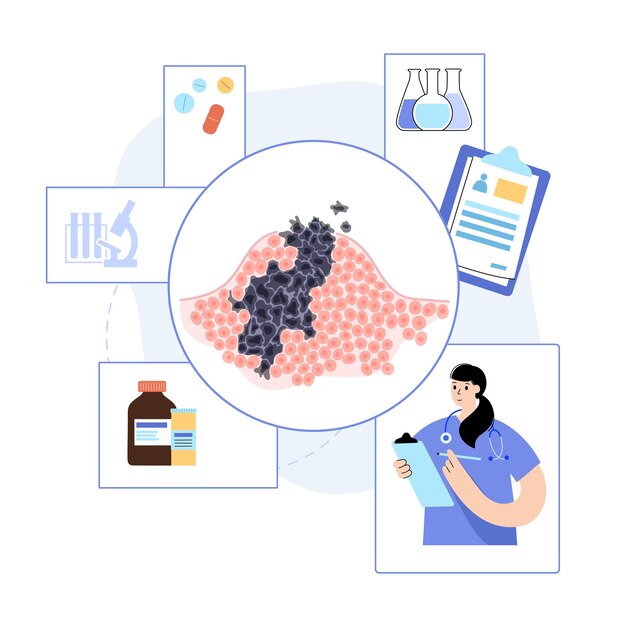 Vector tumor cells concept