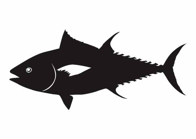 Vector tuna fish silhouette vector