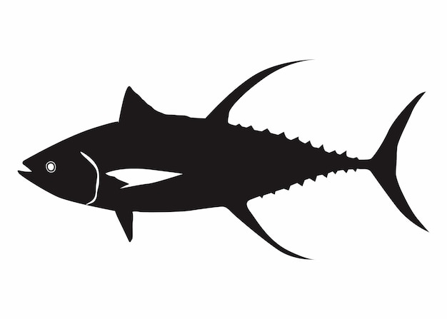 Vector tuna fish silhouette vector