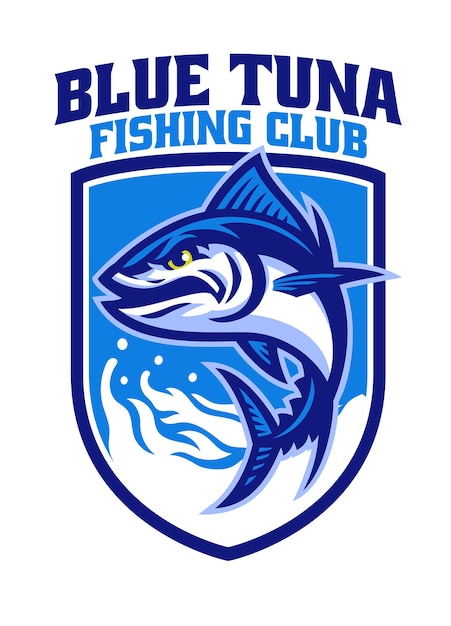 Logo della mascotte della pesca del tonno