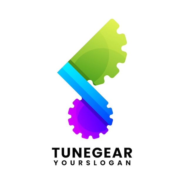 Tune gear logo colorato design