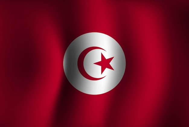 Tunesië vlag achtergrond wuivende 3d nationale banner wallpaper