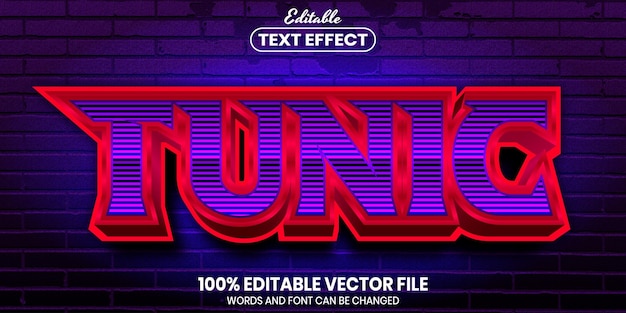 Tunic text, font style editable text effect