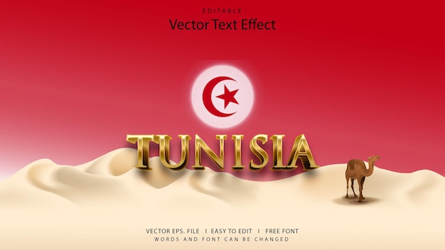 Tunisia editable text