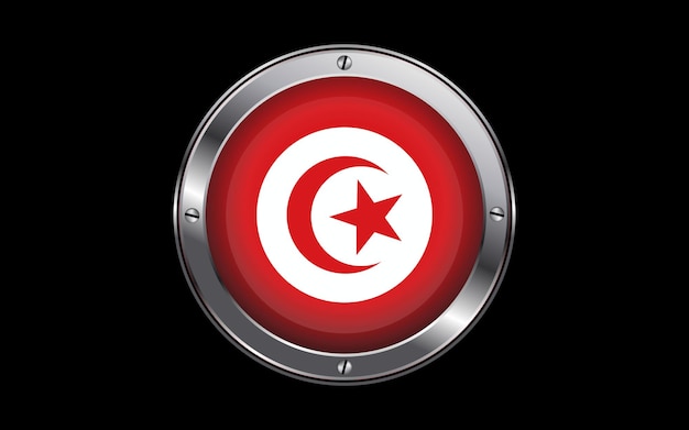 Tunisia Flag in 3D Vector