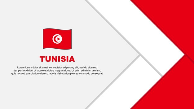 Modello di disegno astratto della bandiera tunisina bandiera del giorno dell'indipendenza della tunisia cartoon illustrazione vettoriale cartoon tunisino