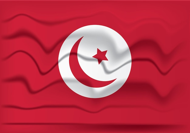 Vettore bandiera della tunisia