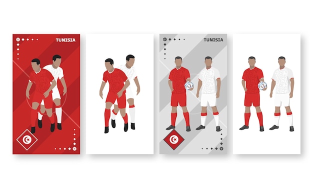 Tunisia Football Team Kit, Home kit and Away Kit