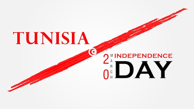 Tunisia independence day celebration background. Vector design.