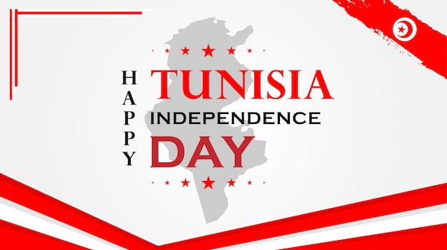 Tunisia independence day celebration background. Vector design.