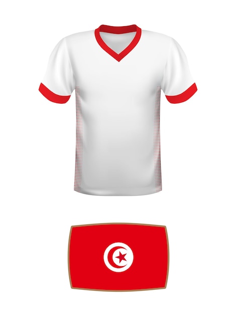 Tunisia jersey football kit World football tournament 2022 National tshirt and flag of soccer team