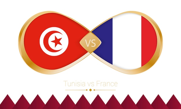 サッカー 2022 試合のチュニジア対フランスの黄金のアイコン