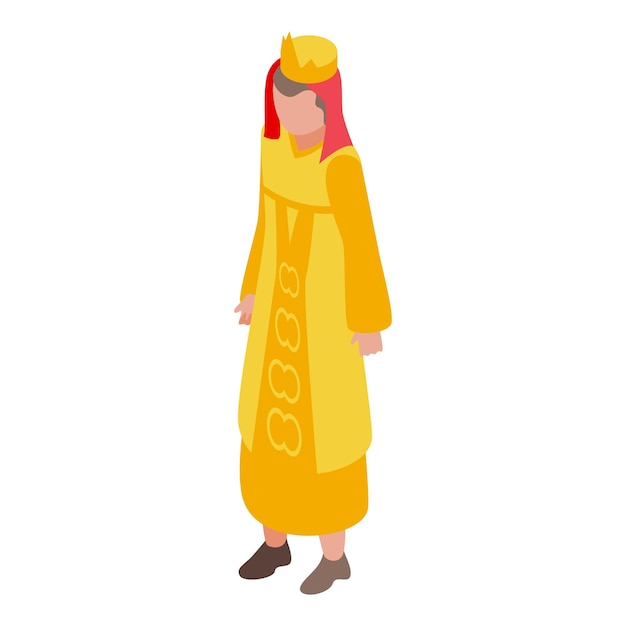 Vector tunisia woman icon isometric vector tourism city tunis people