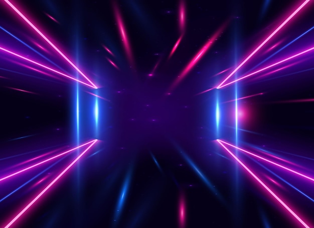 Tunnel met neonverlichting