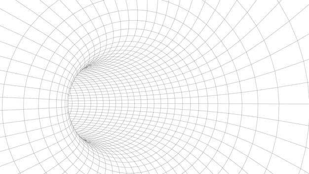 ベクトル トンネルまたはワームホール 3 d 未来視点メッシュ バック グラウンド テクスチャ ベクトル図