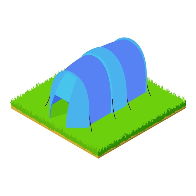 Vector tunnel tent icon isometric illustration of tunnel tent vector icon for web