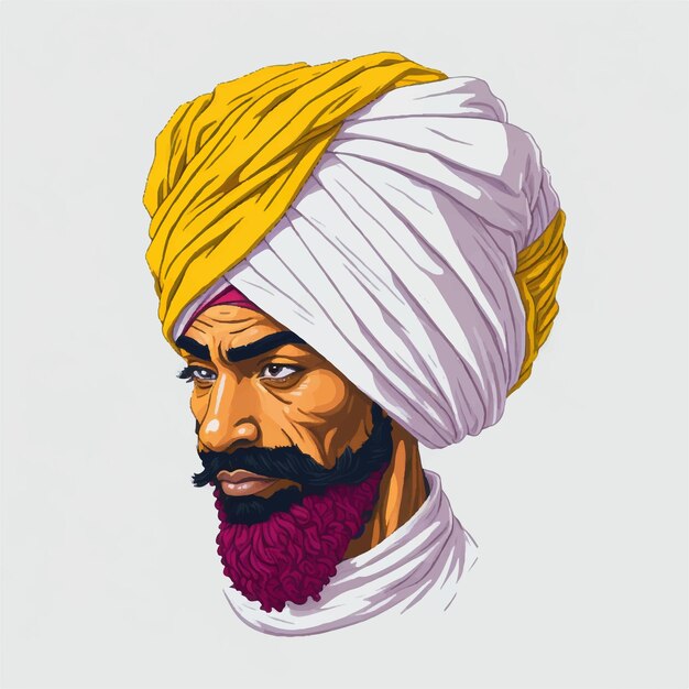 Turban vector illustration white background