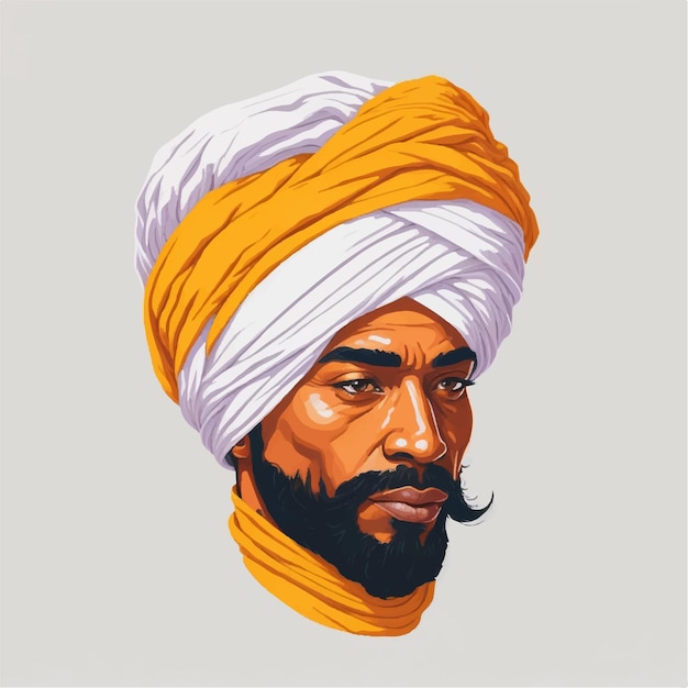 Turban vector illustration white background