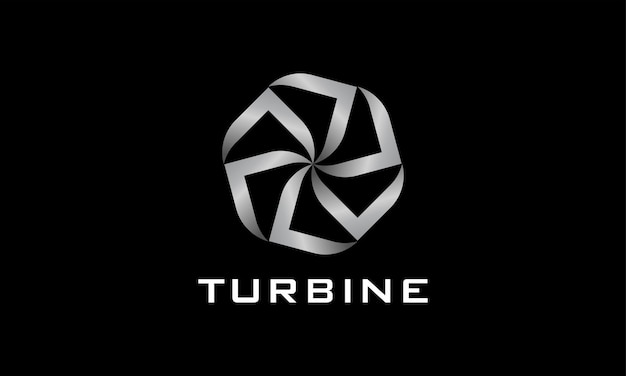 Вектор Двигатель вращения логотипа турбины для электроэнергетической компании
