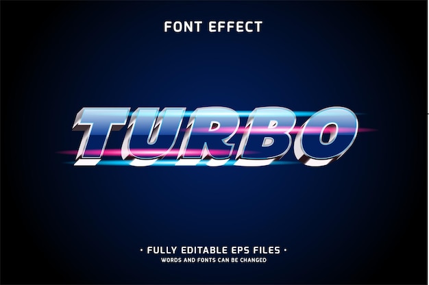 Turbo font effect