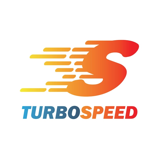 Логотип turbo speed для векторной иллюстрации интернета или автомобильной компании