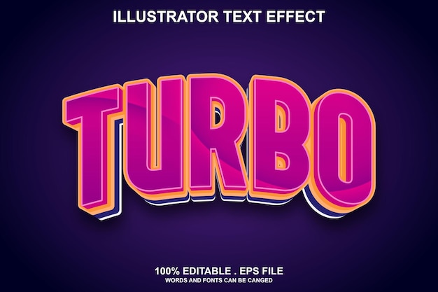 Turbo teksteffect bewerkbaar