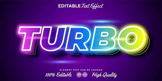 Vector turbo text effect