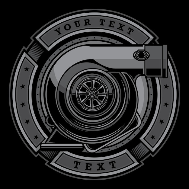 Vector turbocharger turbo logo