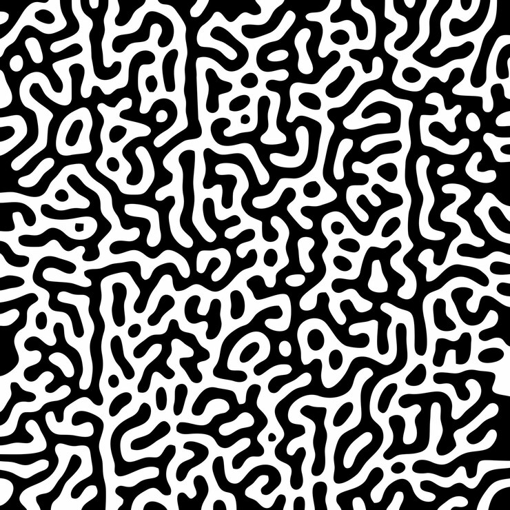 Vector turing pattern black background