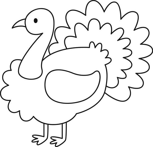 Vector turkey bird outline