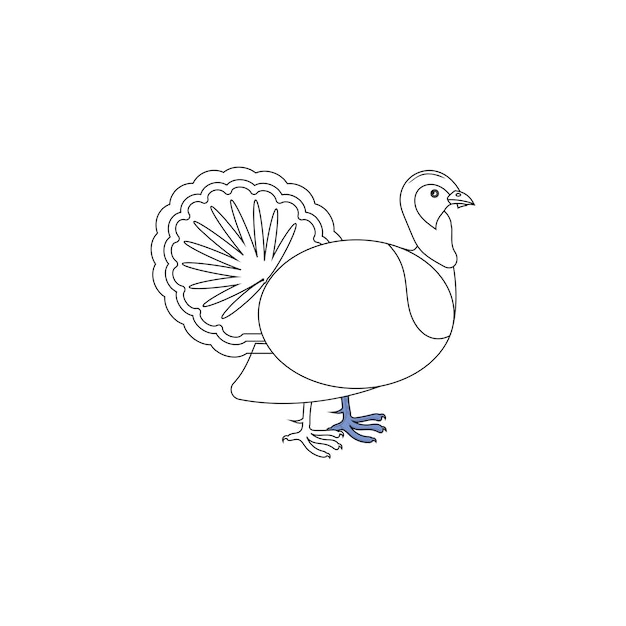 Vector turkey bird vector icon