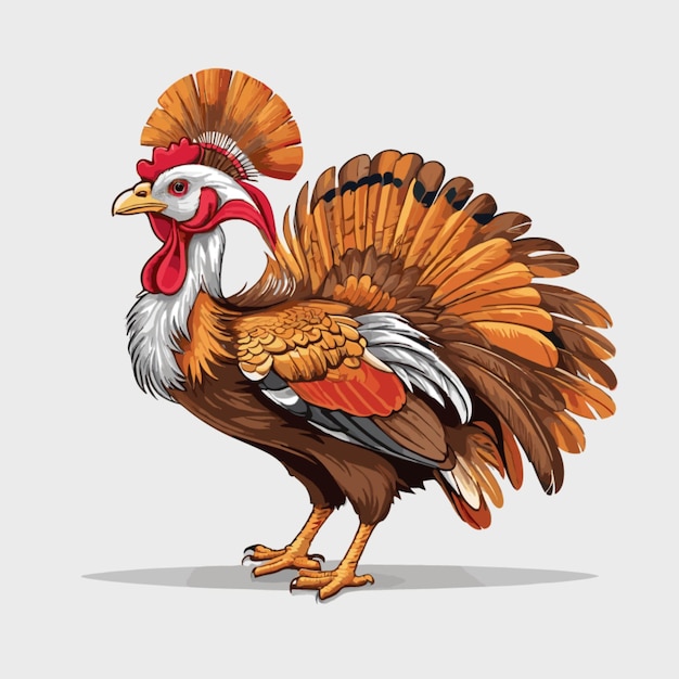 Vector turkey cartoon illustration vector