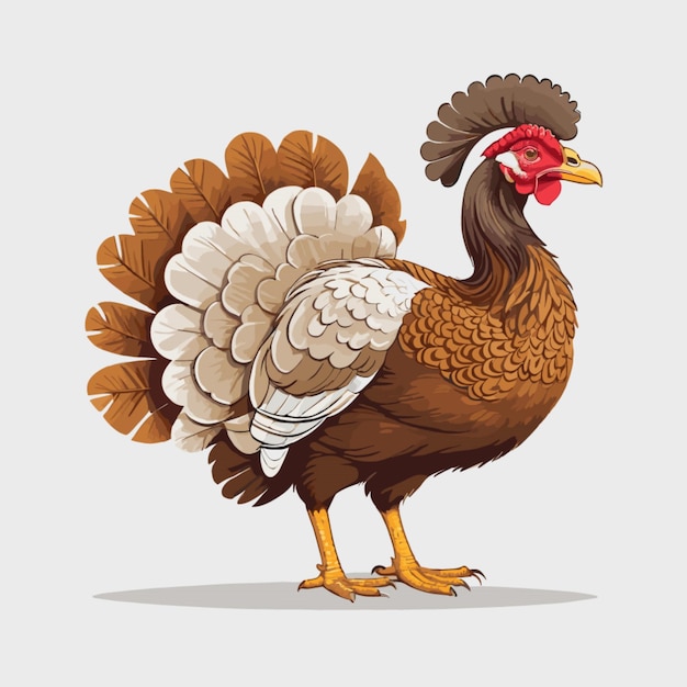 Vector turkey cartoon illustration vector