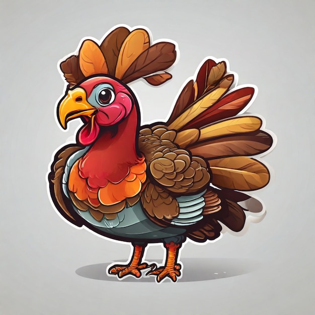 Vector turkey cartoon vector background