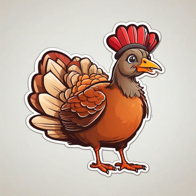 Vector turkey cartoon vector background