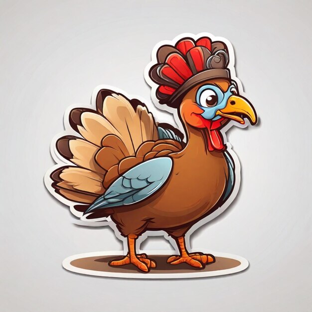 Vector turkey cartoon vector background